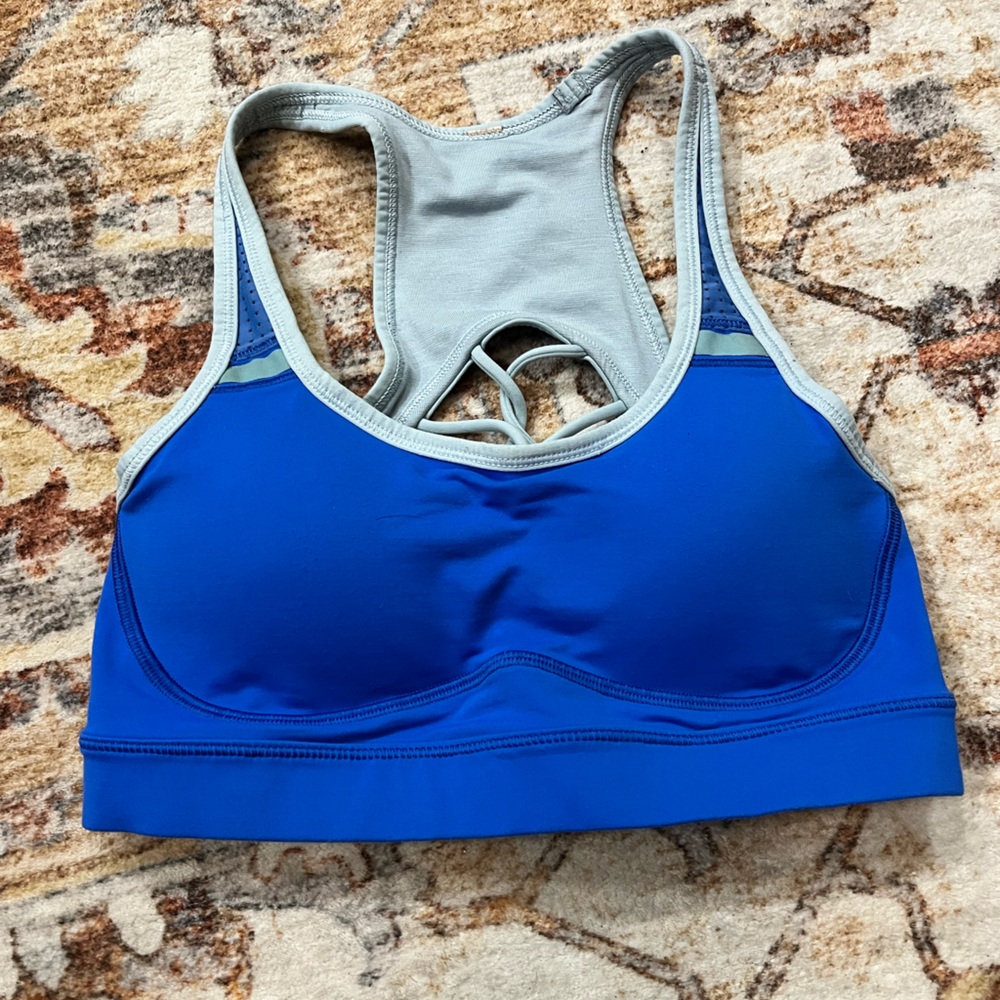 lululemon athletica Blue and Light Gray Sports Bra